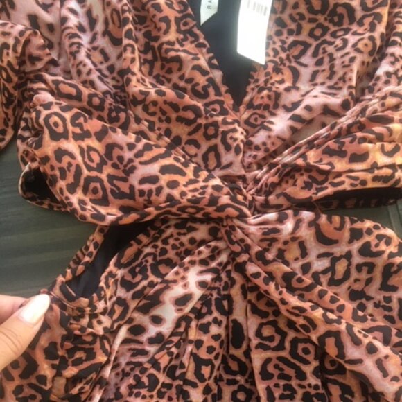 NWT! Anthropologie (RanniGill) Leopard print dress with cut outs in size xs. - Picture 8 of 15